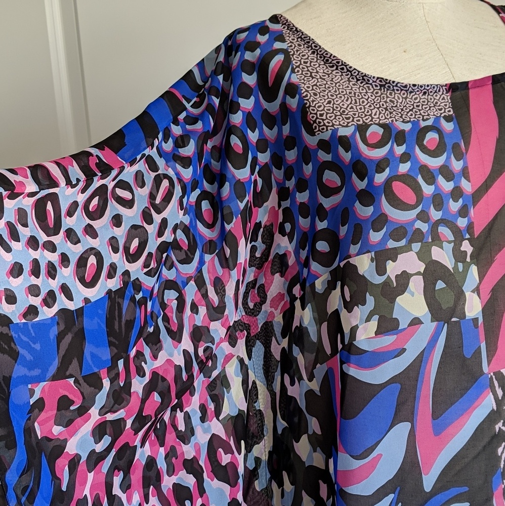 Versace Beachwear Asymmetrical Sheer Silk Coverup - Picture 1 of 8